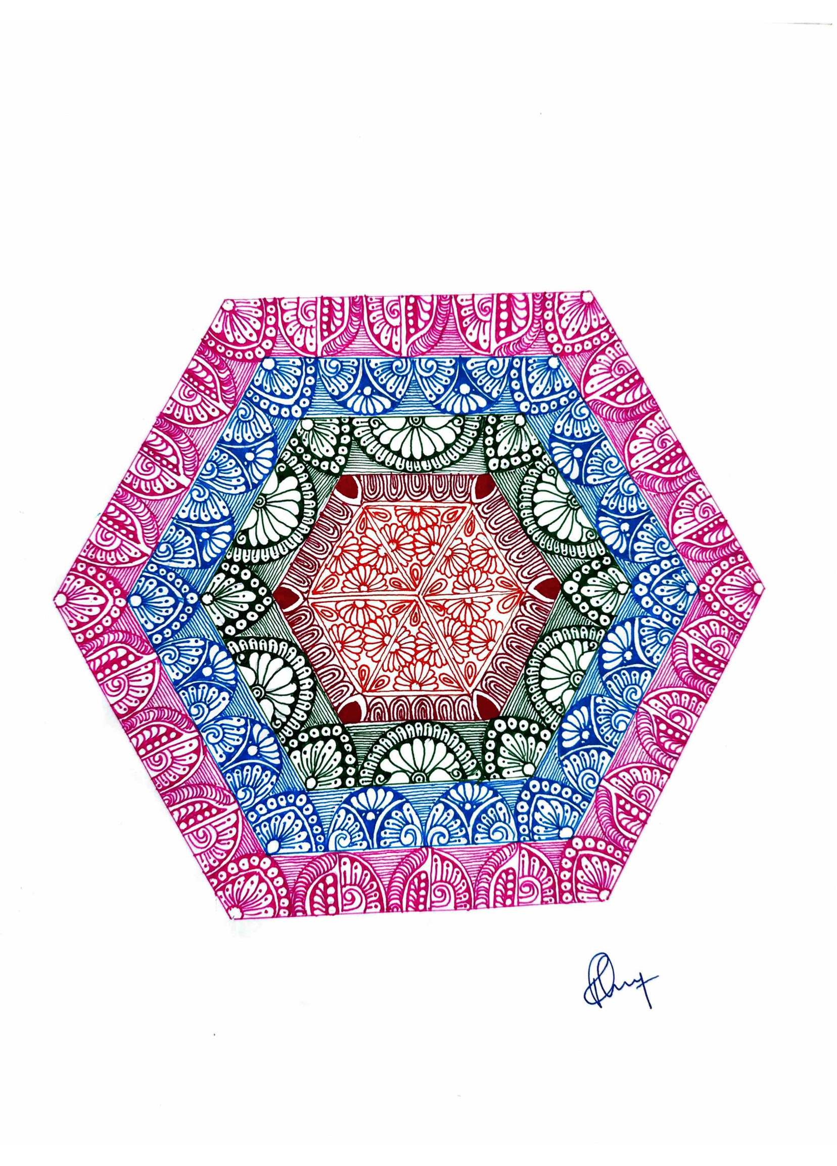 Mirroring Hexagons of Life