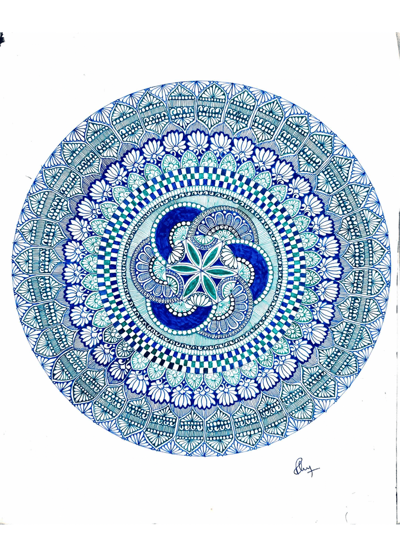 Big Bang Blue in the Lotus Garden